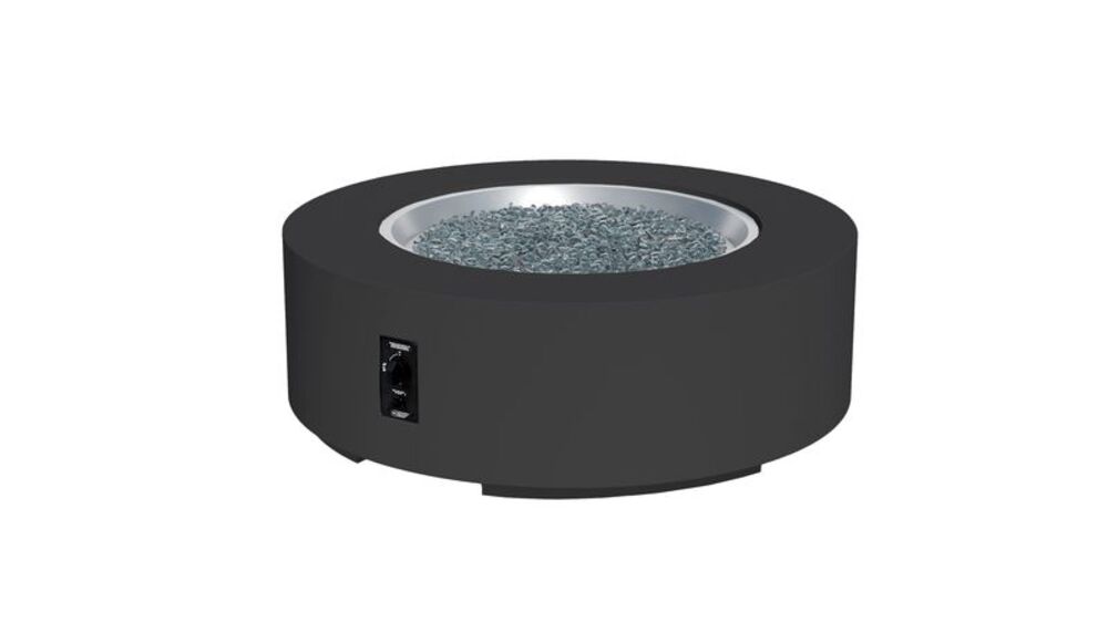 Outdoor Greatroom Company 48 Inch Round Cove Concrete Gas Fire Pit Table