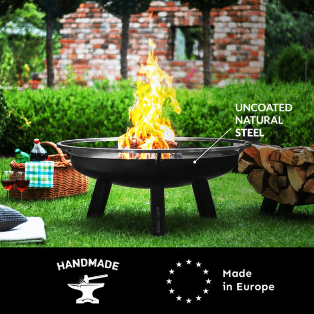 Good Directions 24 Inch Porto Wood Burning Fire Pit Set
