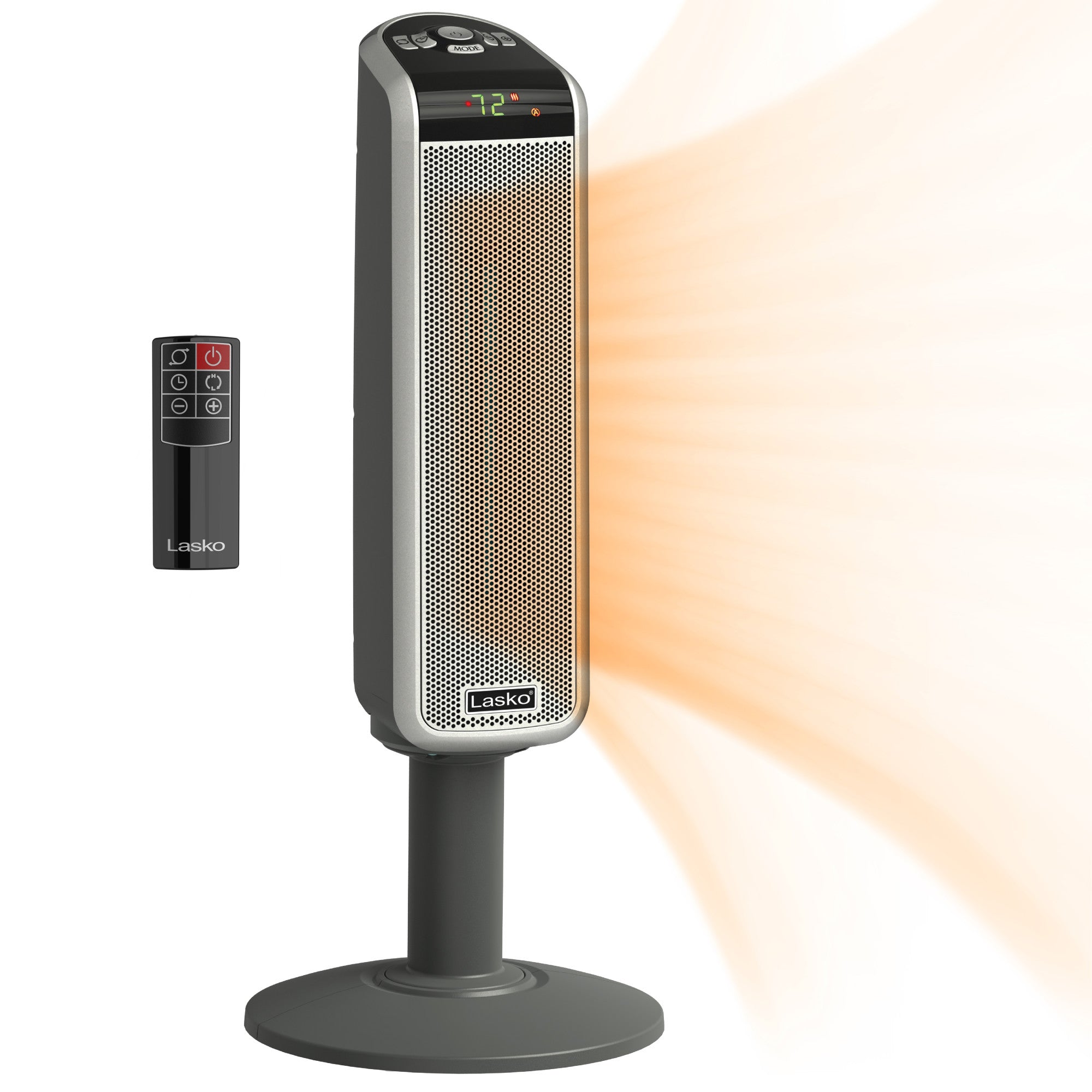 Lasko 29 Inch 5397 Pedestal Ceramic Tower Electric Space Heater with Remote