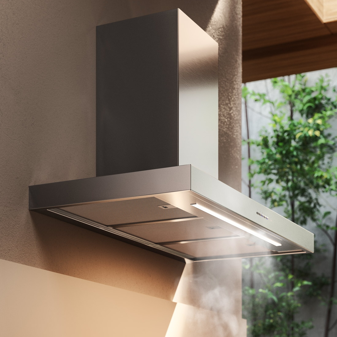 Falmec Mercurio 24 Inch Stainless Steel 280 CFM Wall Mount Hood