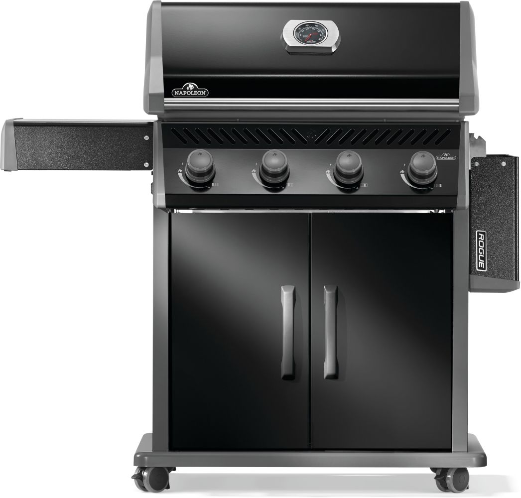 Napoleon Grills Black Rogue 525 Gas Grill with Cast Iron Grates
