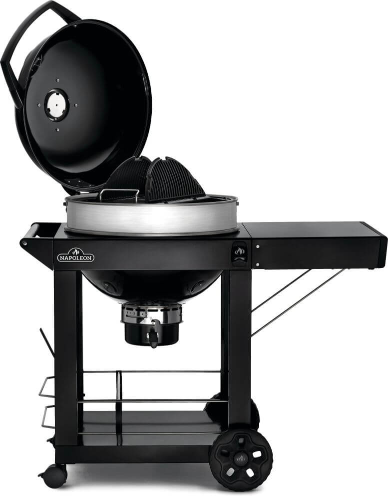 Napoleon Grills 22 Inch Black Pro Charcoal Kettle Grill with Cart