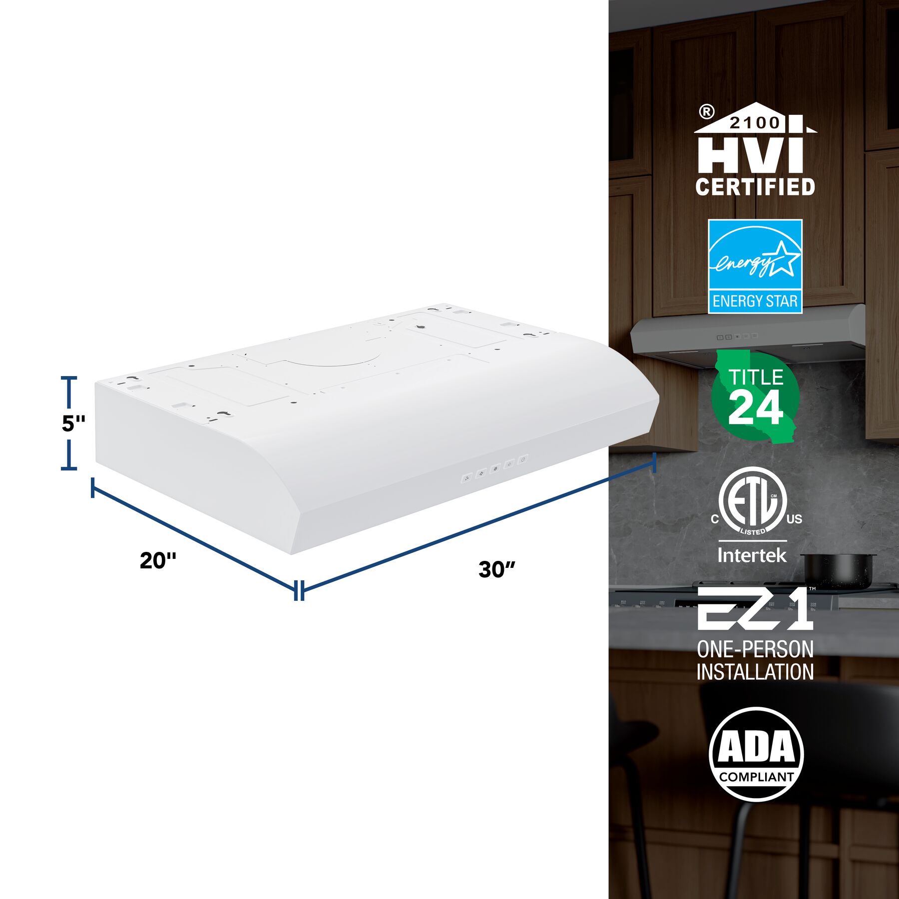 Broan 30 Inch MTR2 Under-Cabinet Range Hood