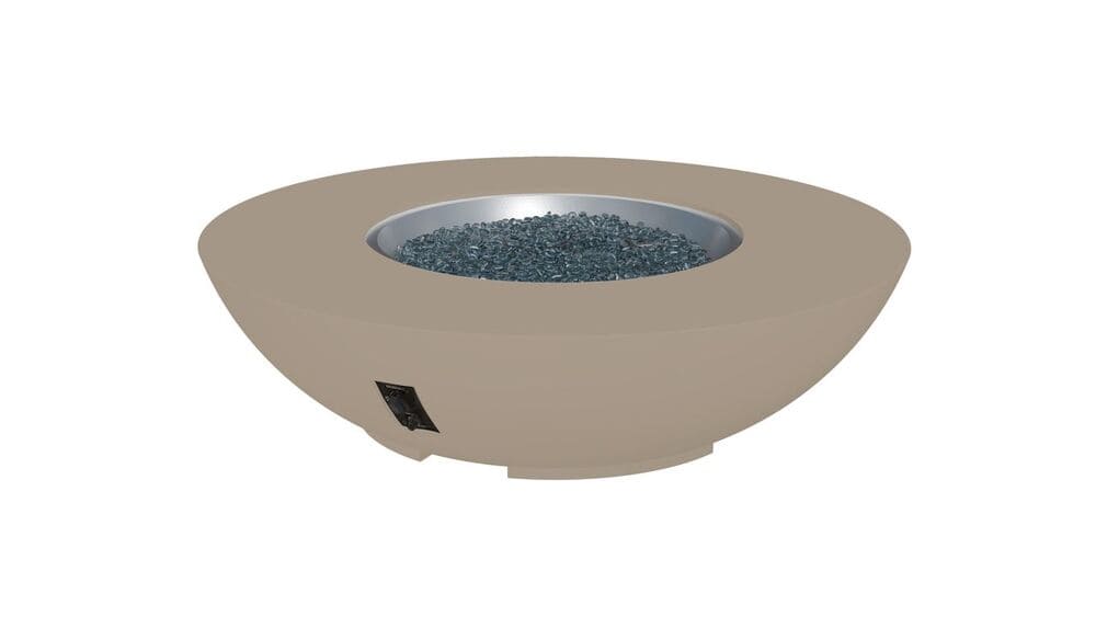 Outdoor Greatroom Company 60 Inch Round Cove Concrete Gas Fire Pit Bowl