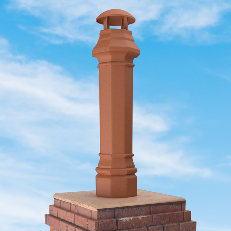 Superior Clay Round Clay Rain Guard for Austen Ex Chimney Pot