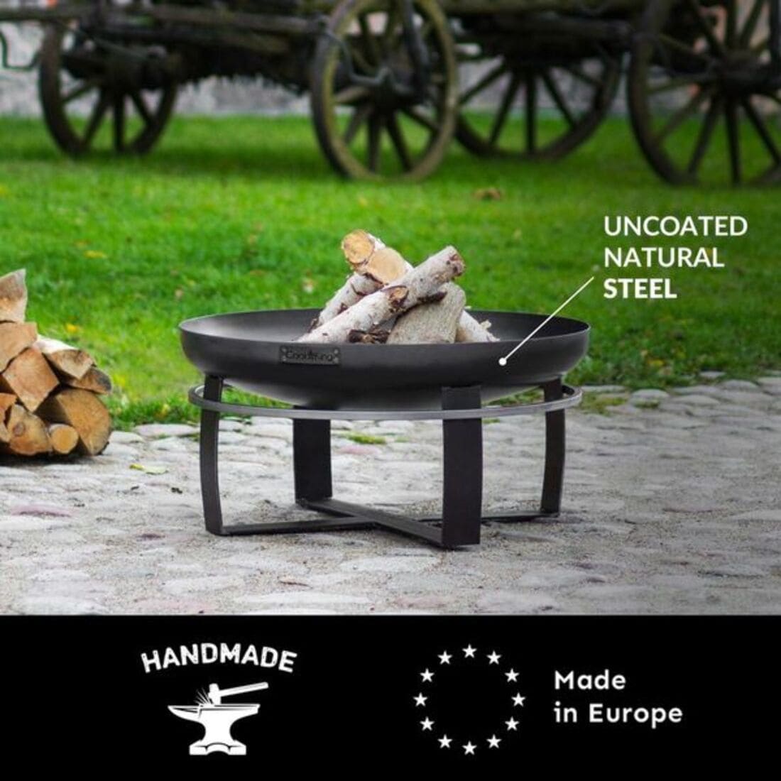 Good Directions 24 Inch Viking Wood Burning Fire Pit Set