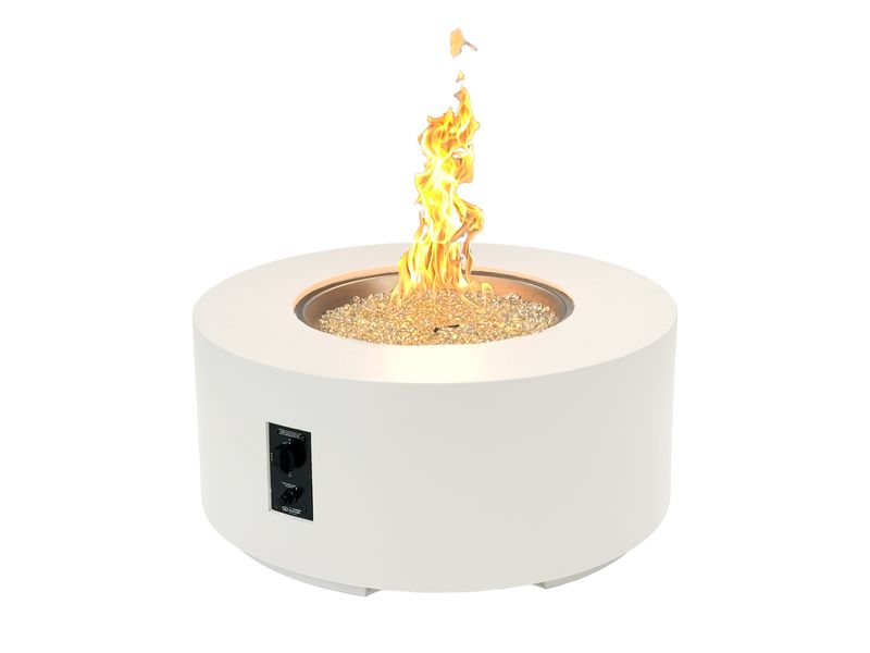 Outdoor Greatroom Company 36 Inch Round Cove Concrete Gas Fire Pit Table