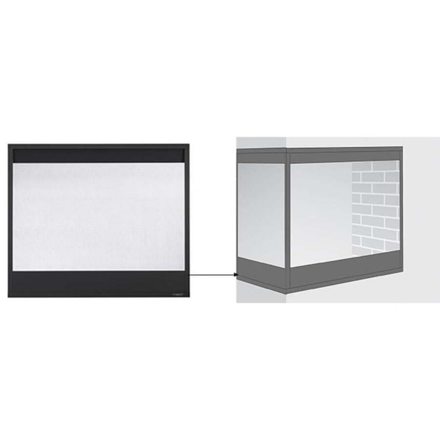 Majestic Peninsula Fireplace Front - Black - For Pearl II Direct Vent Fireplaces