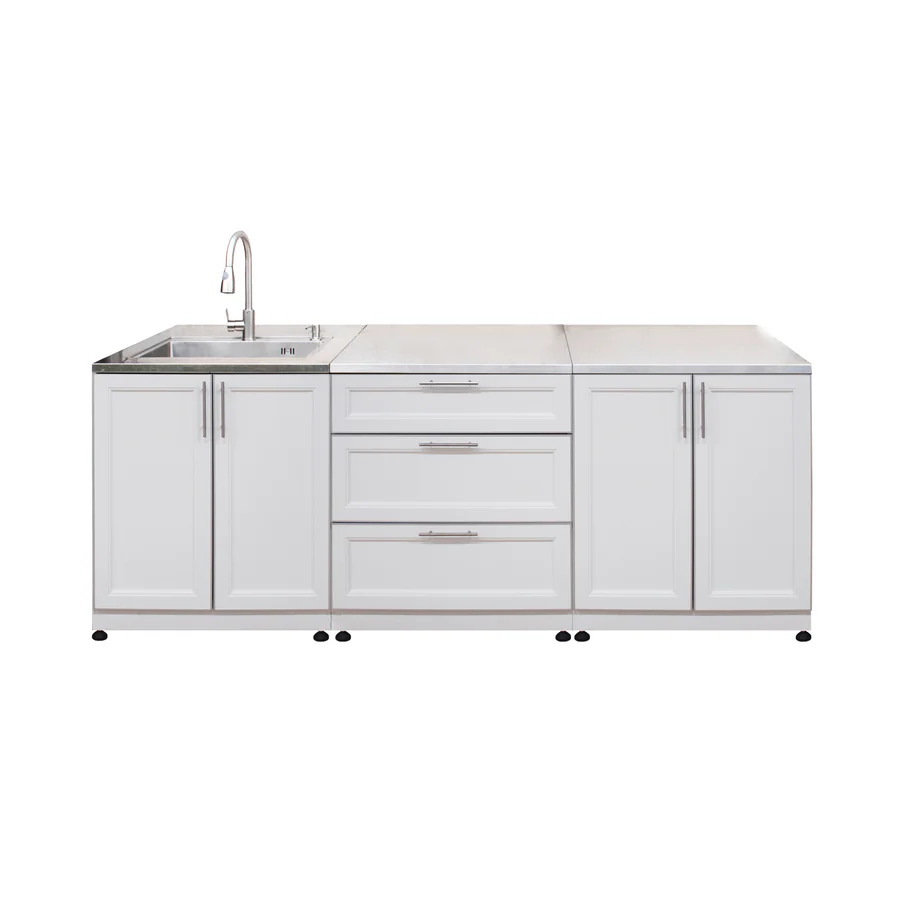 Blue Sky 30 Inch Two-Door White Shaker Outdoor Kitchen Cabinet