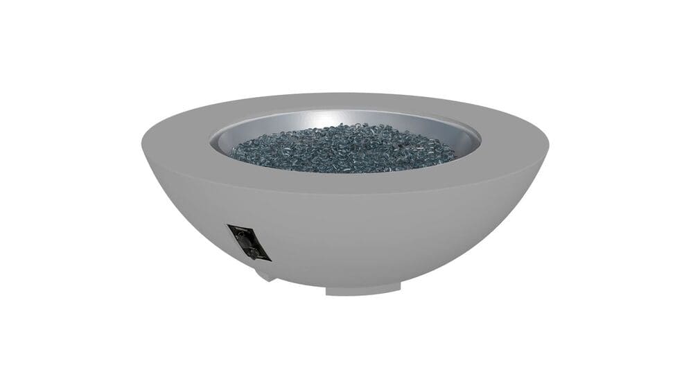 Outdoor Greatroom Company 48 Inch Round Cove Concrete Gas Fire Pit Bowl