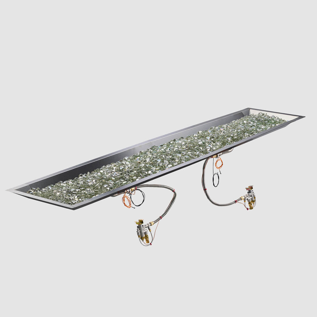 Outdoor Greatroom Company 72 x 12 Inch Crystal Fire Plus Linear Gas Fire Pit Burner
