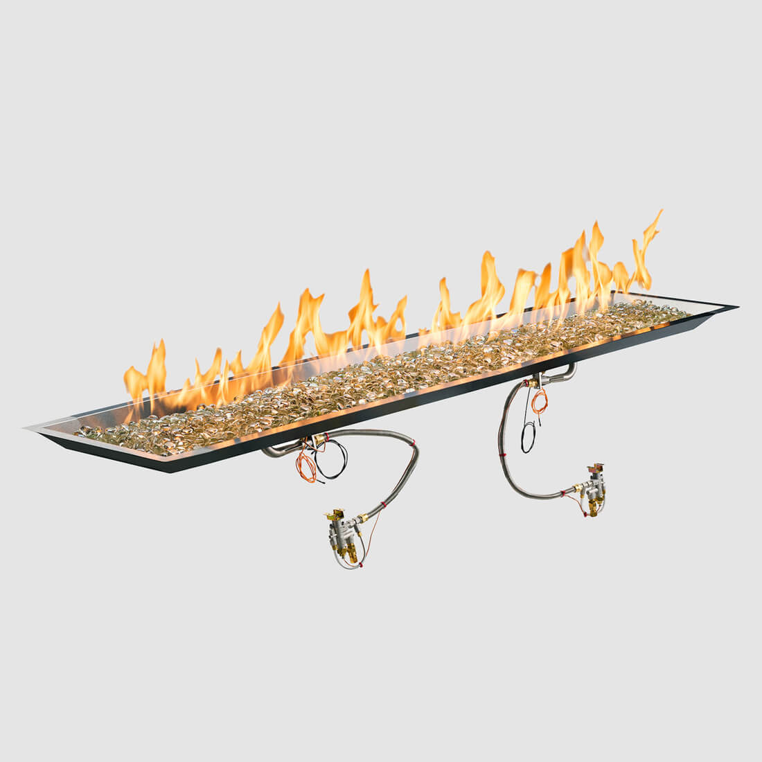 Outdoor Greatroom Company 72 x 12 Inch Crystal Fire Plus Linear Gas Fire Pit Burner
