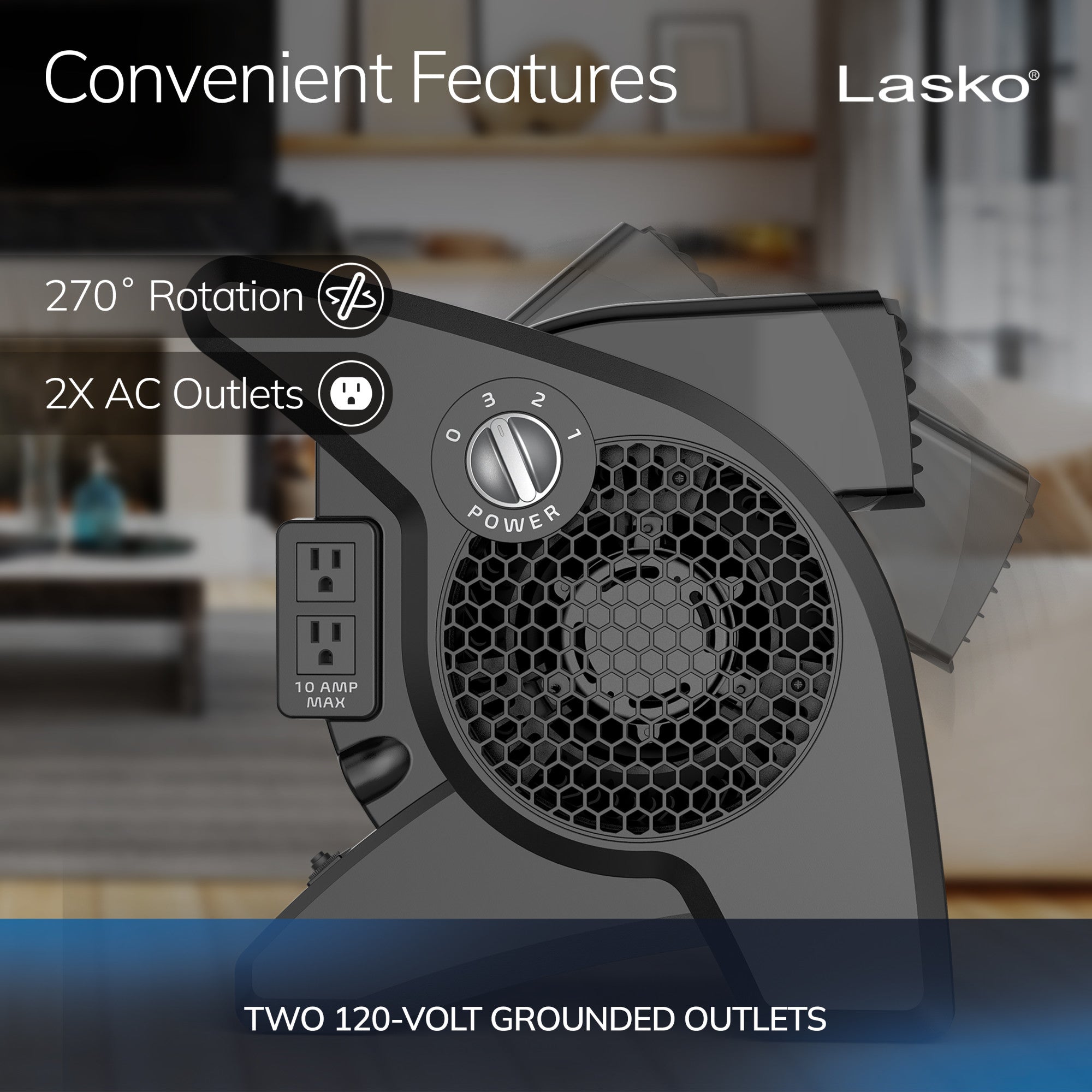 Lasko 15 Inch Pro Performance Pivoting High-Velocity Utility Fan