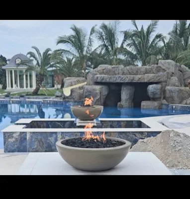 Travertine and More Large 27 Inch Round Fire Bowl