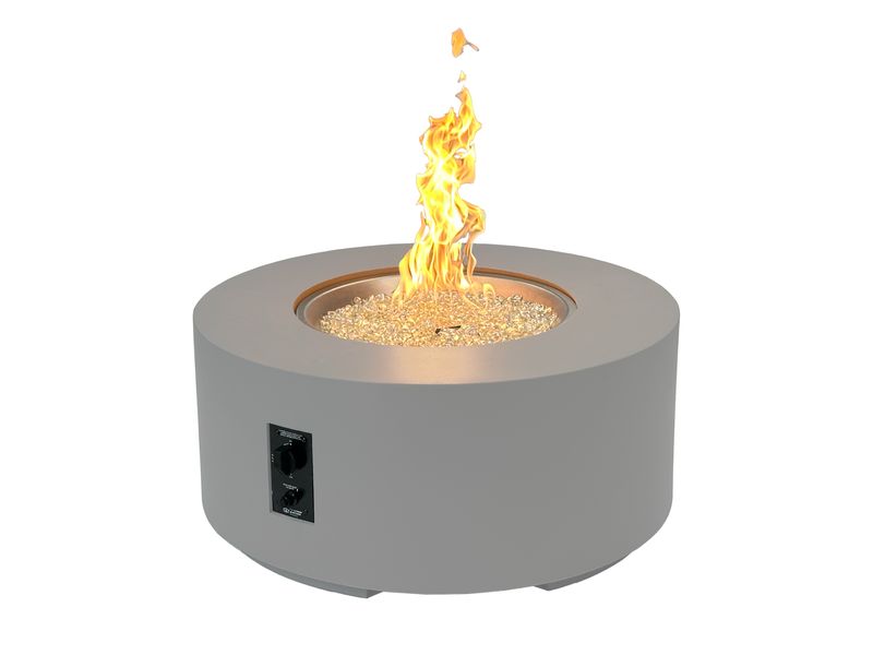 Outdoor Greatroom Company 36 Inch Round Cove Concrete Gas Fire Pit Table