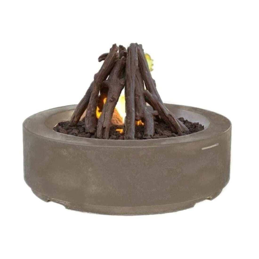 American Fyre Designs 48 Inch Louvre Round Gas Fire Pit - Electronic Ignition