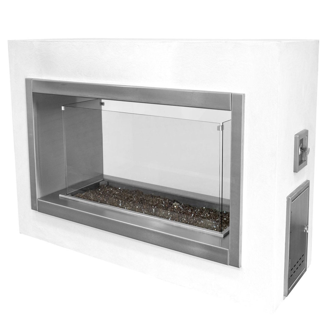 The Outdoor Plus RTF 120 Inch Berkeley Outdoor See Thru Gas Fireplace - 12V Electronic