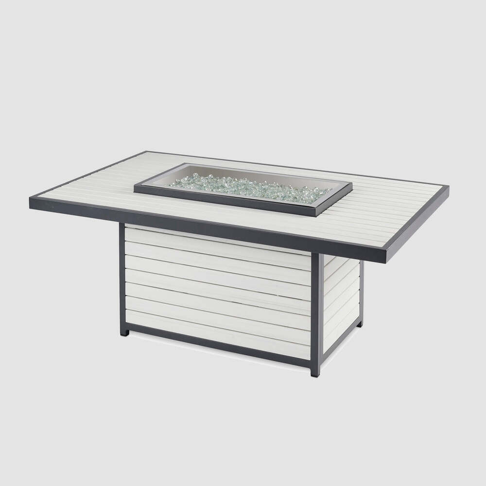 Outdoor Greatroom Company 50 Inch Kenwood and Brooks Rectangular Chat Height Gas Fire Pit Table