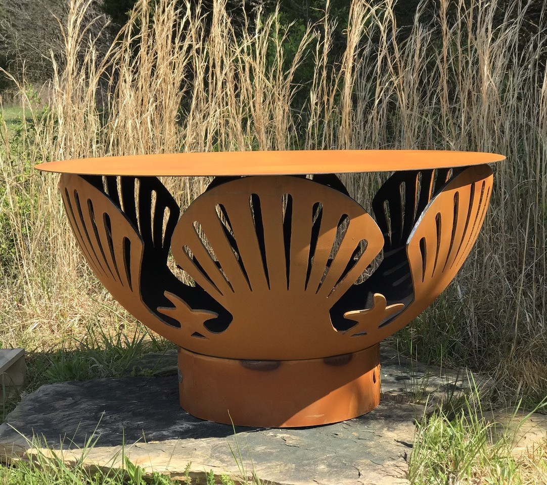 Fire Pit Art 51 Inch Steel Fire Pit Tabletop Lid