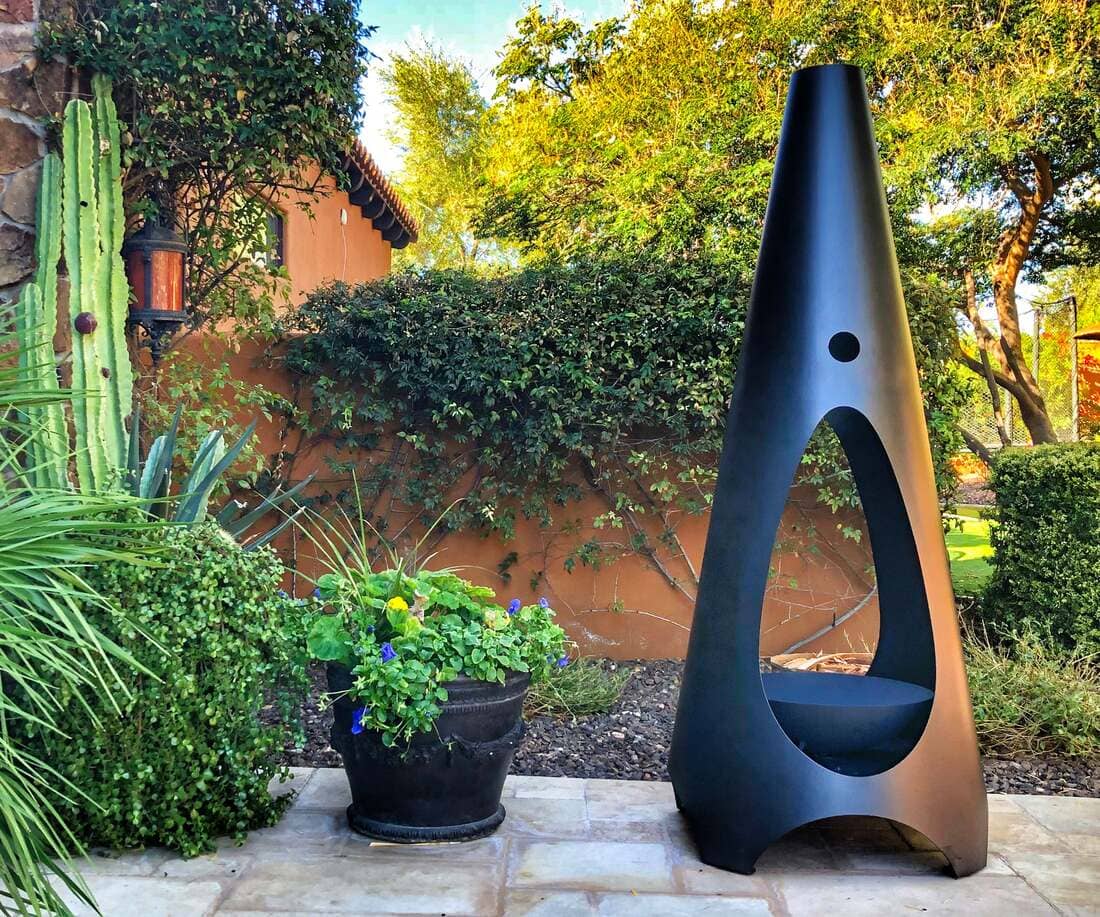 Modfire 7 Foot Bonfire Outdoor Wood Burning Chiminea