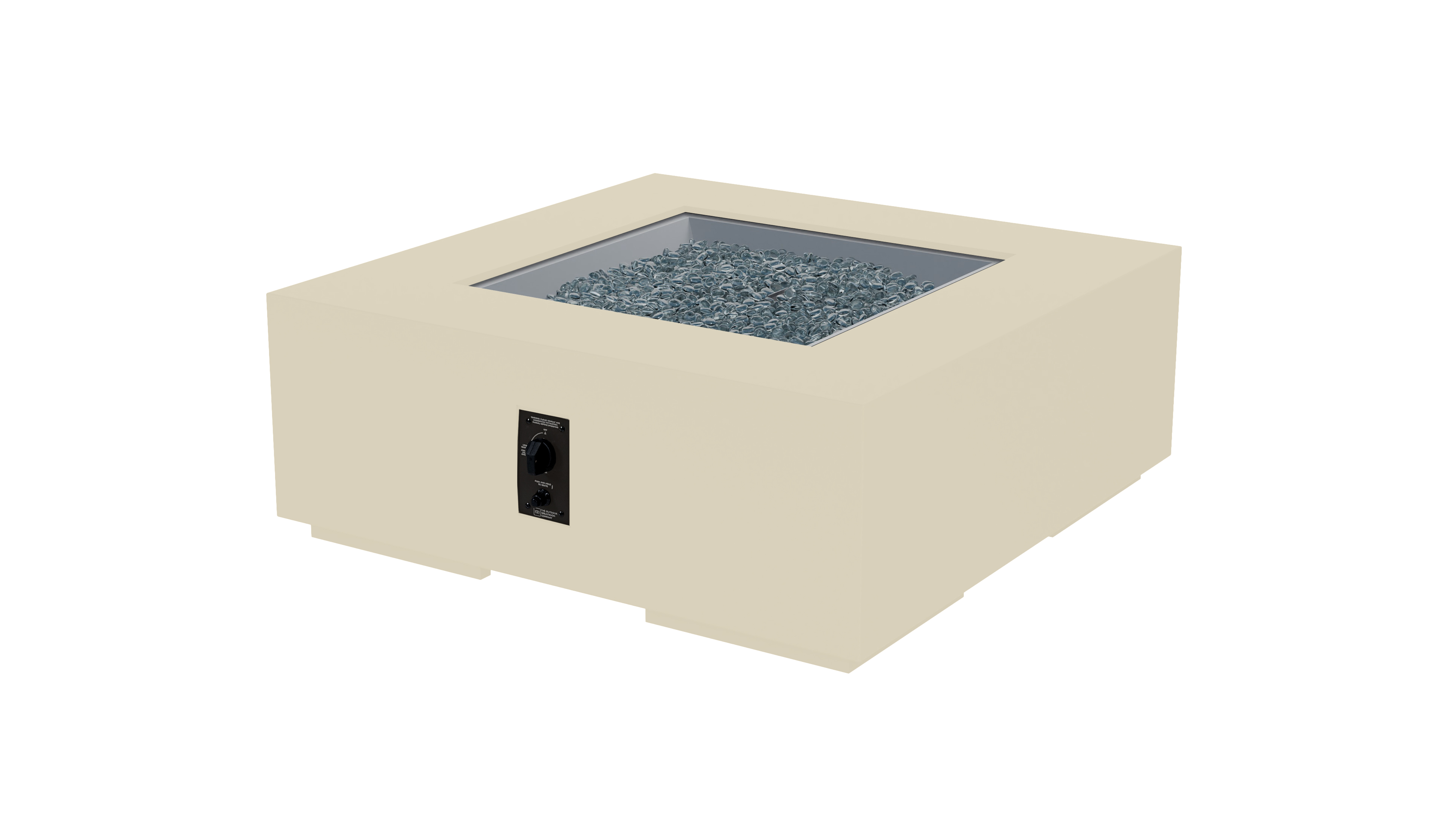 Outdoor Greatroom Company 42 Inch Square Cove Concrete Gas Fire Pit Table