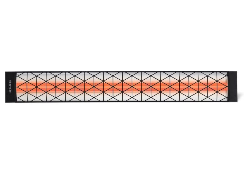 Infratech Comfort Contemporary Motif 6000W Dual Element Electric Patio Heater - 208V