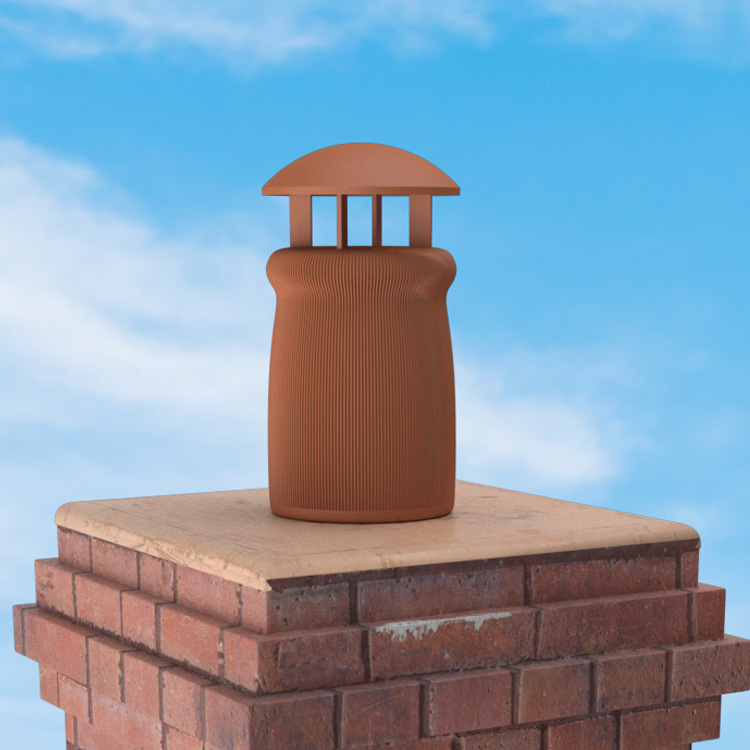 Superior Clay Round Clay Rain Guard for Windsor Chimney Pot
