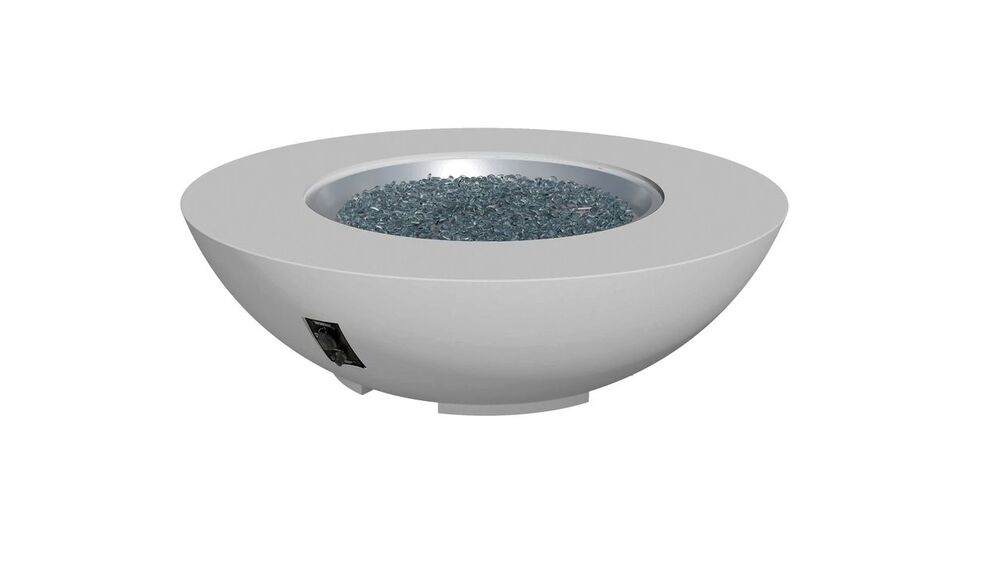 Outdoor Greatroom Company 54 Inch Round Cove Concrete Gas Fire Pit Bowl
