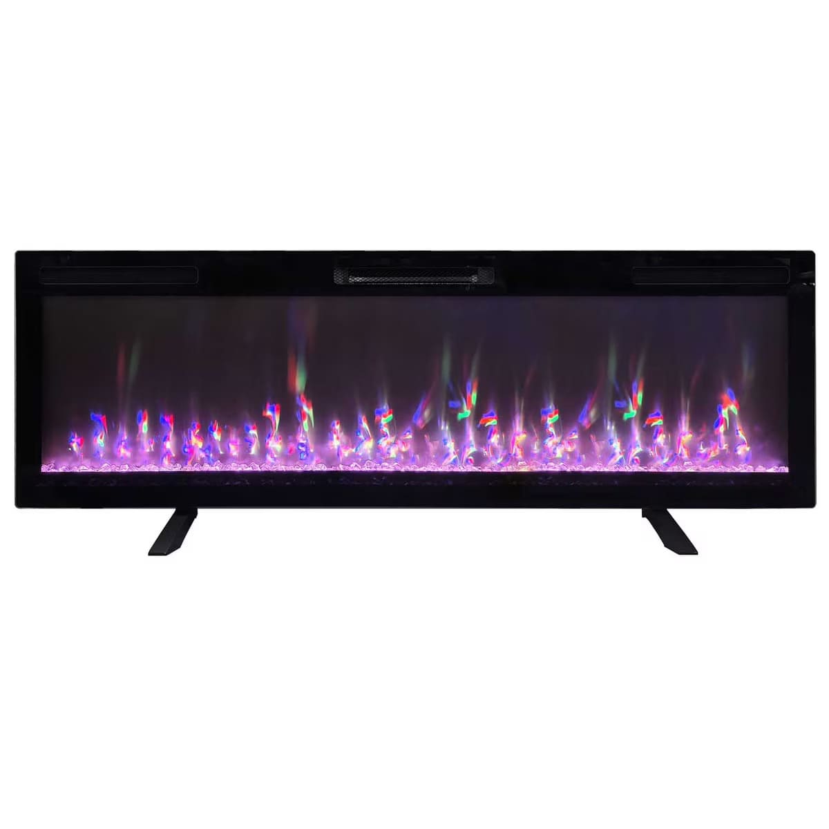 JR Home 60 Inch ActiveFlame Mirage 2 Built-In -  Wall Mount -  or Freestanding Electric Fireplace