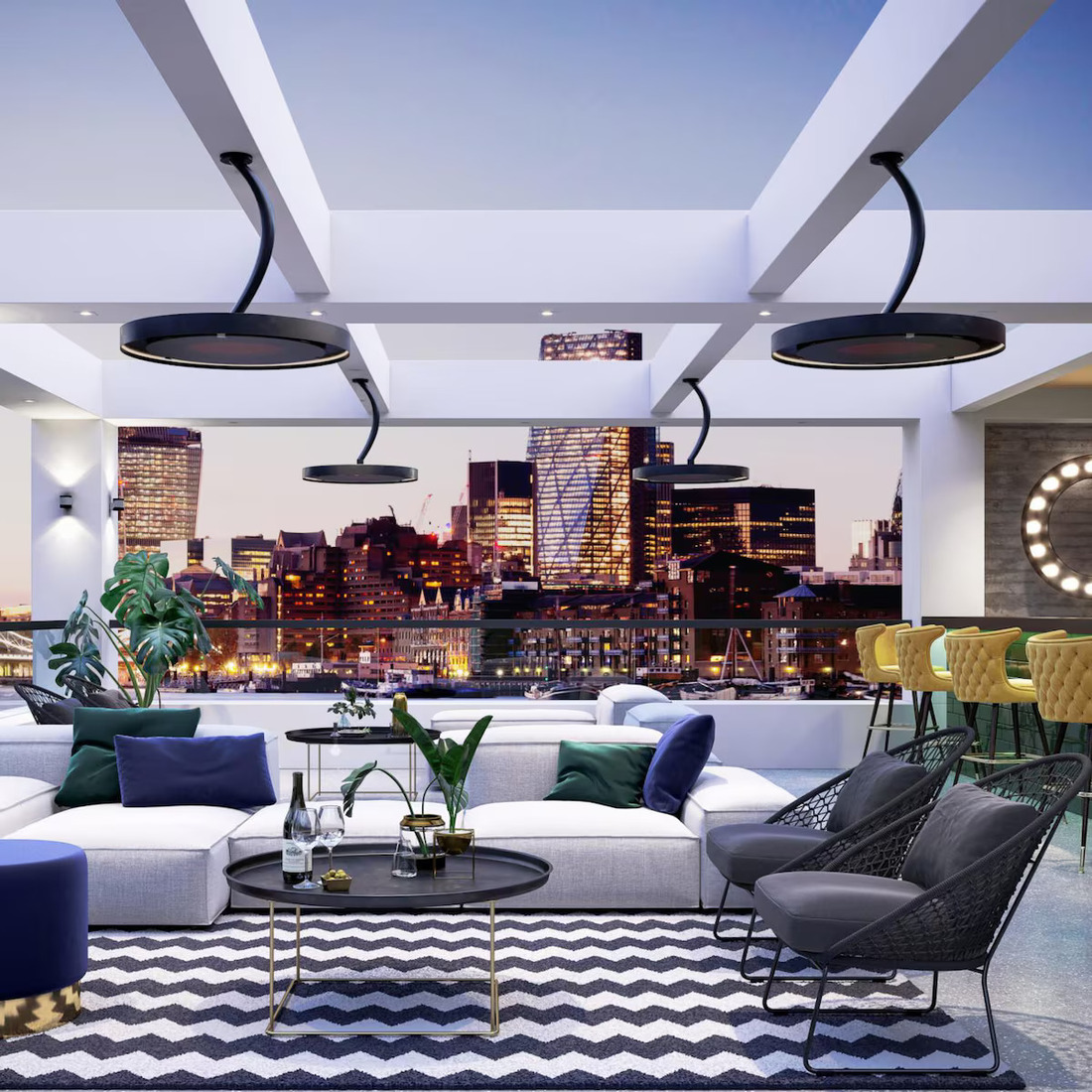 Bromic 24 Inch Eclipse Electric Curved Ceiling Pole