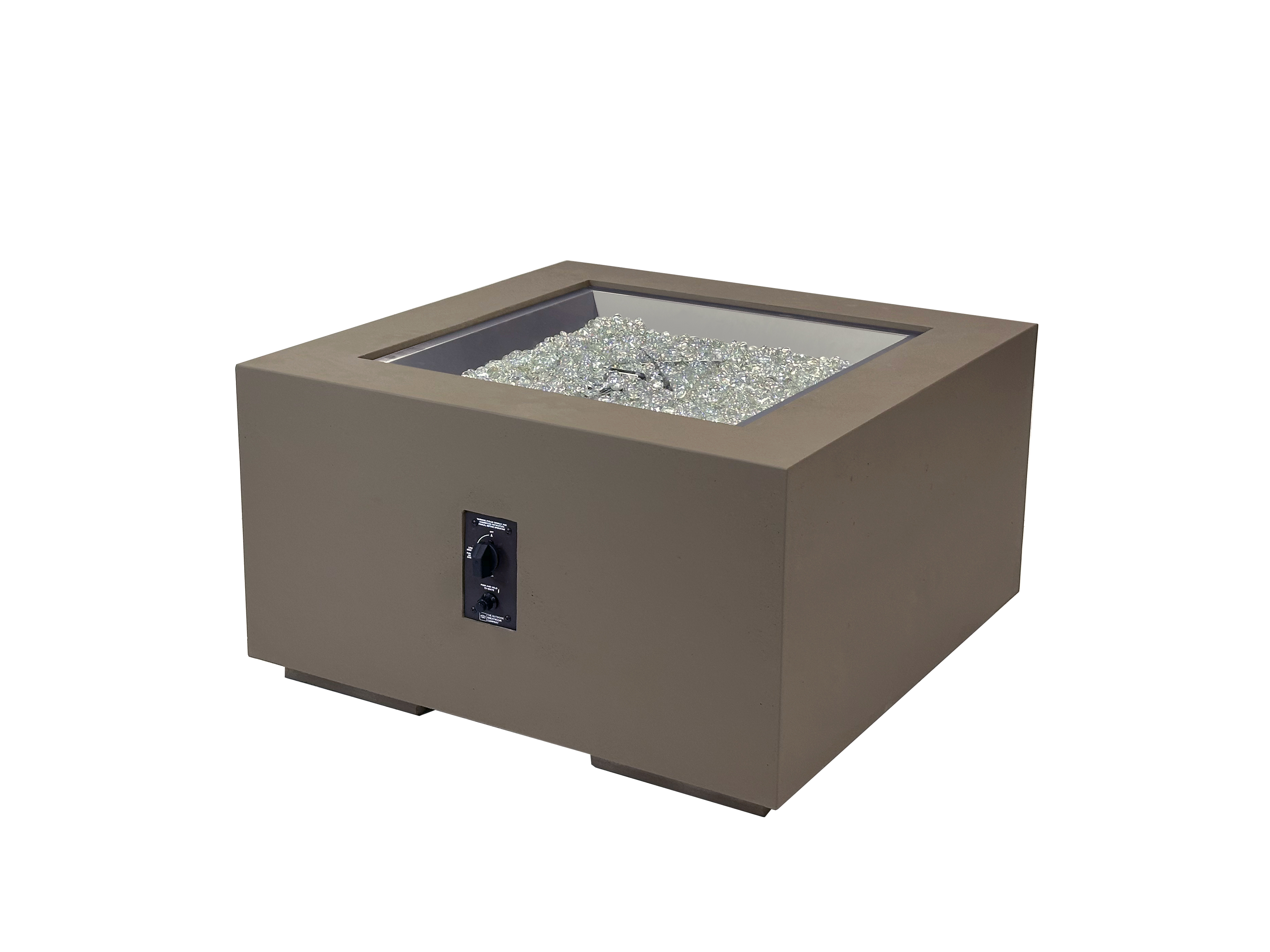 Outdoor Greatroom Company 36 Inch Square Cove Concrete Gas Fire Pit Table