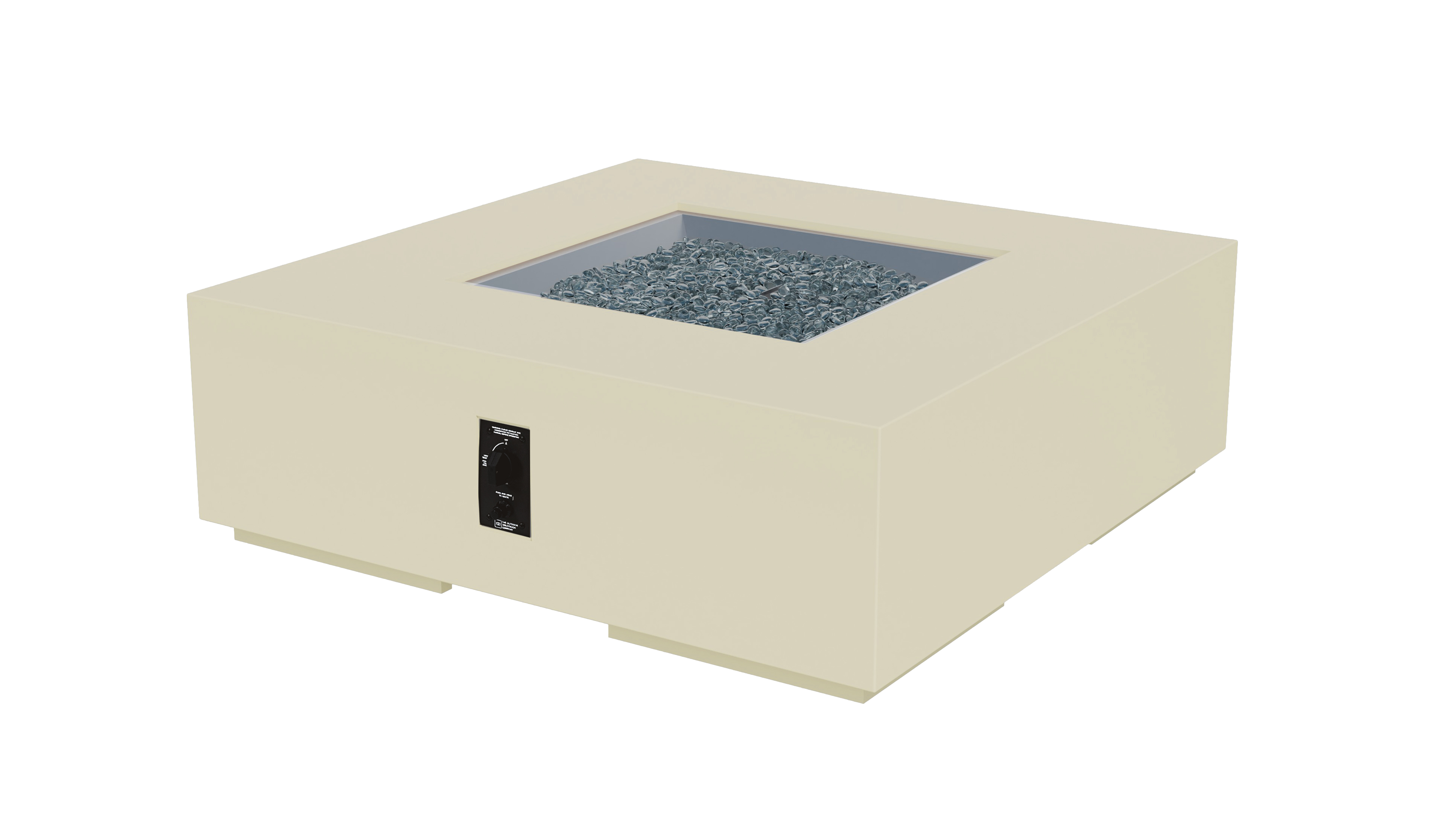 Outdoor Greatroom Company 48 Inch Square Cove Concrete Gas Fire Pit Table