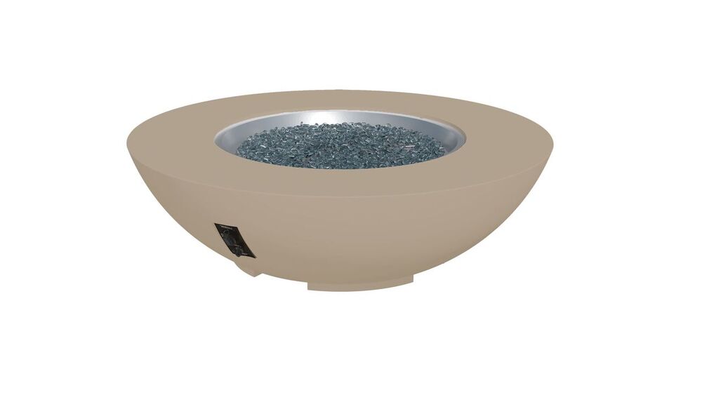 Outdoor Greatroom Company 54 Inch Round Cove Concrete Gas Fire Pit Bowl
