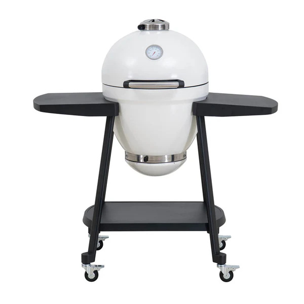Sunjoy 20 Inch Kamado Style Charcoal Grill and Smoker