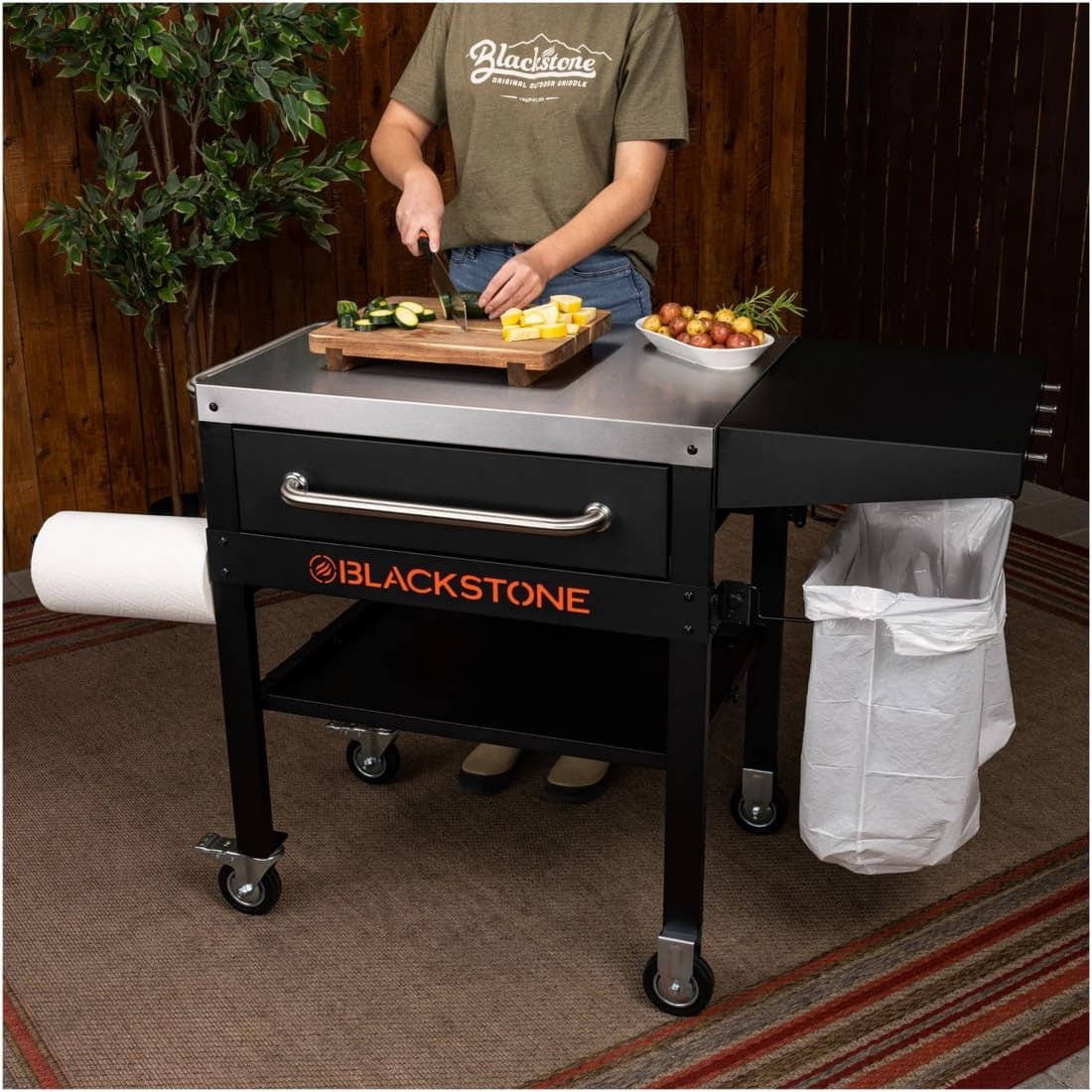 Blackstone 28 Inch Serve and Store Cart for Outdoor Cooking