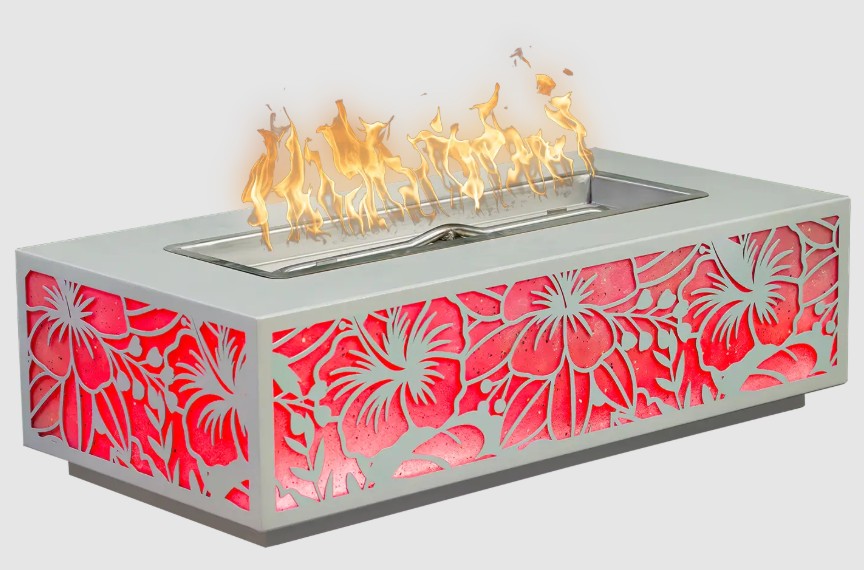 The Outdoor Plus 48 Inch Coronado Series Caribbean LED Edition Gas Fire Pit - Electronic Ignition