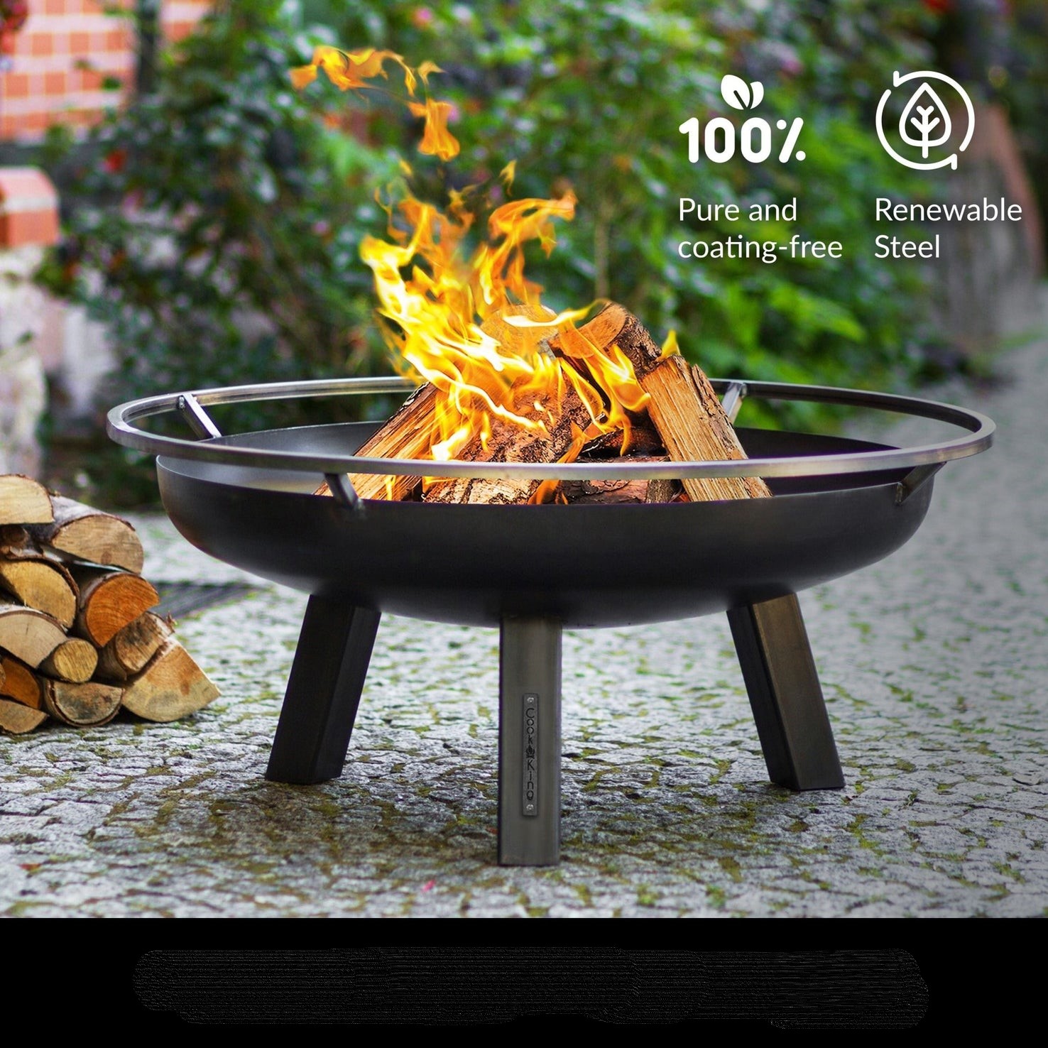 Good Directions 32 Inch Porto Wood Burning Fire Pit Set