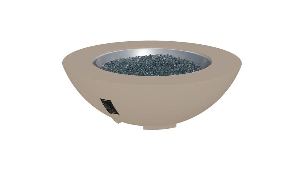 Outdoor Greatroom Company 48 Inch Round Cove Concrete Gas Fire Pit Bowl