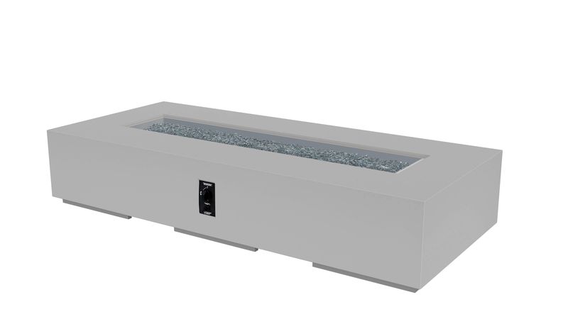 Outdoor Greatroom Company 84 Inch Cove Concrete Linear Gas Fire Pit Table