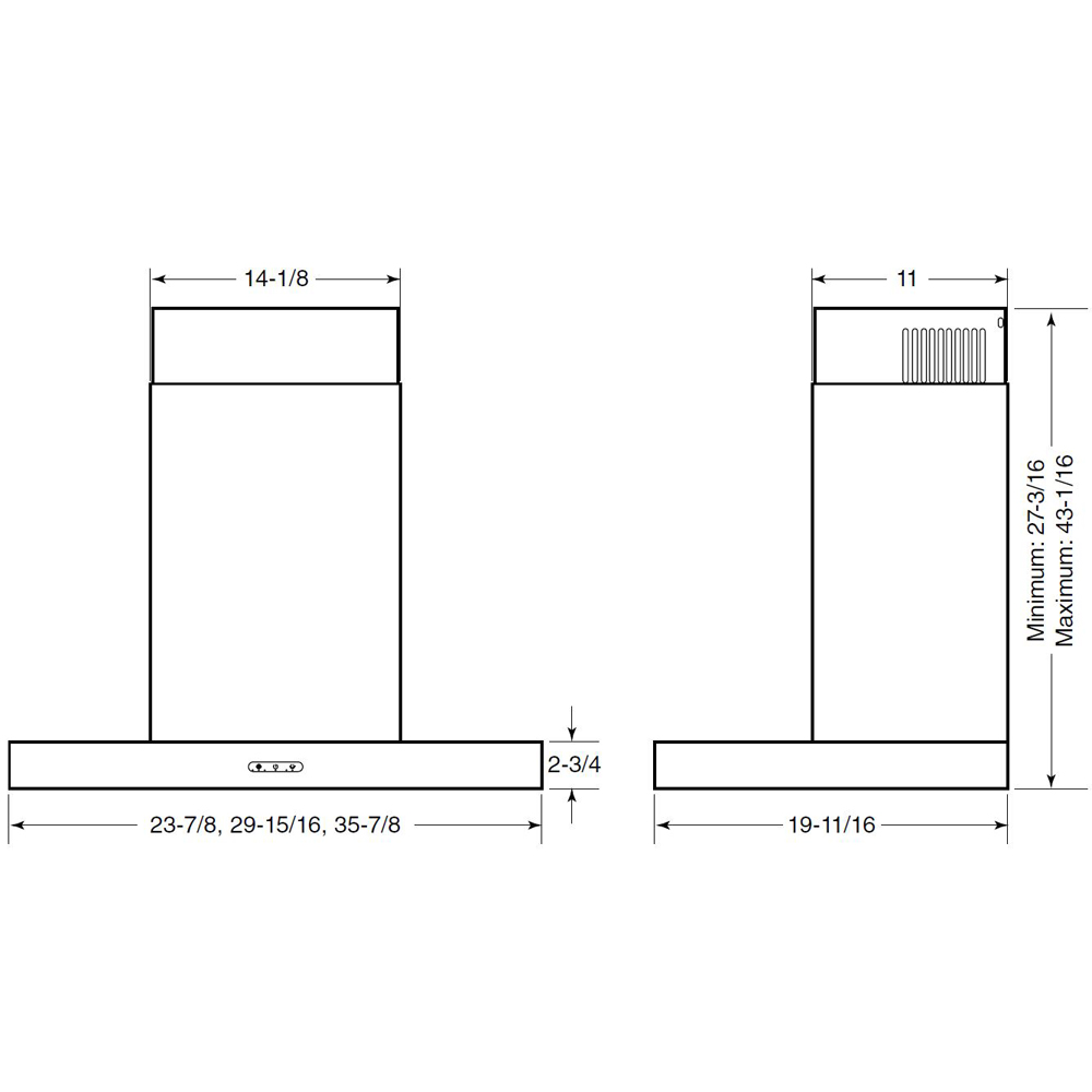 Broan 30 Inch Stainless Steel Elite EW43 Range Hood