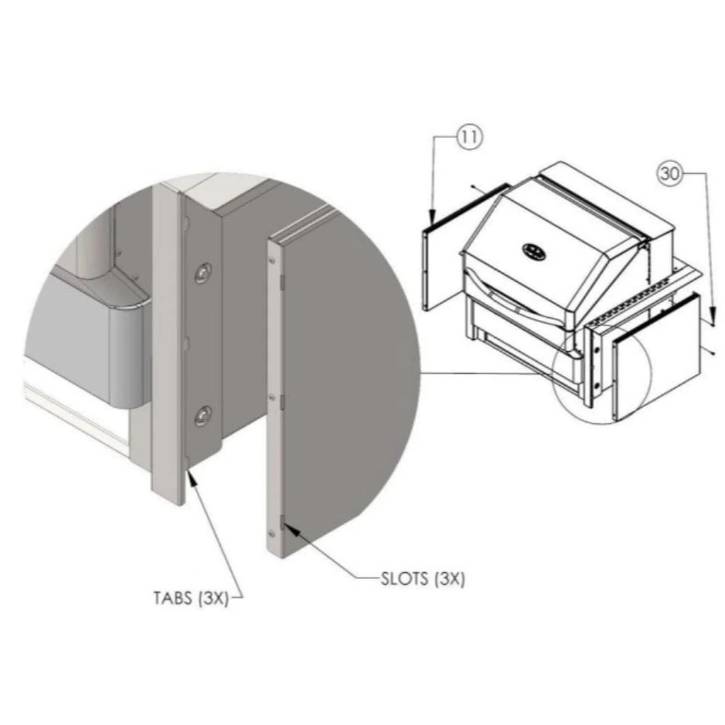 Memphis Grills Built-In Heat Shield Kit for Elite and Pro Pellet Grills