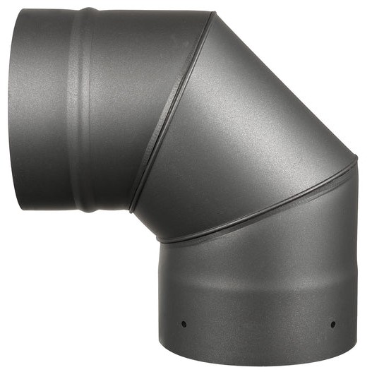AllFuel HST Black Elbow for 8 Inch Diameter Single Wall Stove Pipe