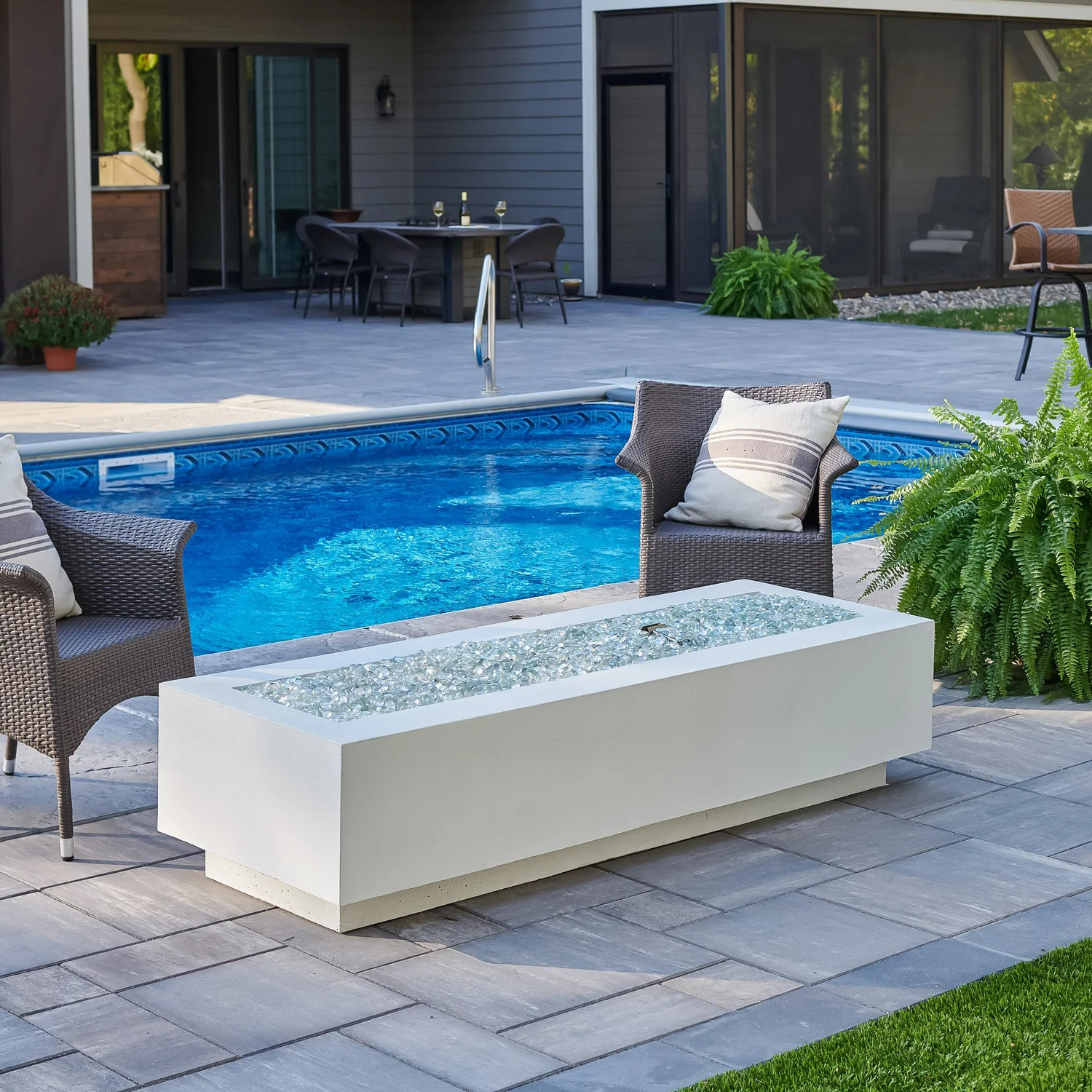 Outdoor Greatroom Company 72 Inch Cove Linear Gas Fire Table - DSI