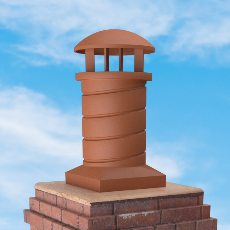 Superior Clay Round Clay Rain Guard for Hanover Chimney Pot