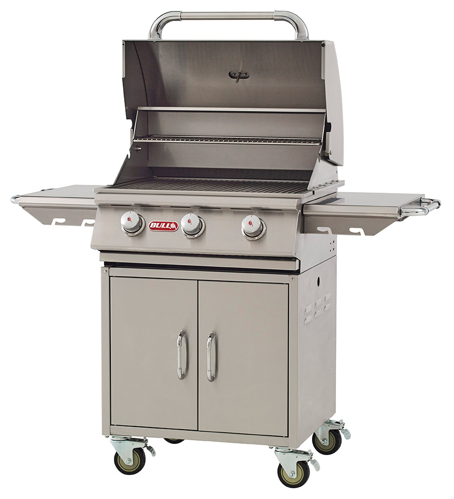 Bull Outdoors 24 Inch Steer Stainless Steel Gas Grill with Cart