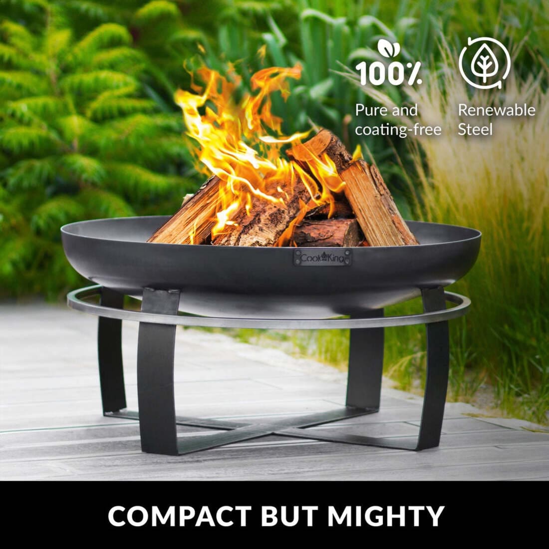 Good Directions 24 Inch Viking Wood Burning Fire Pit Set