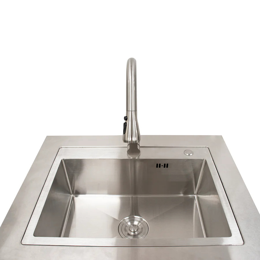 Blue Sky 30 Inch Two-Door White Shaker Outdoor Kitchen Cabinet for Sink