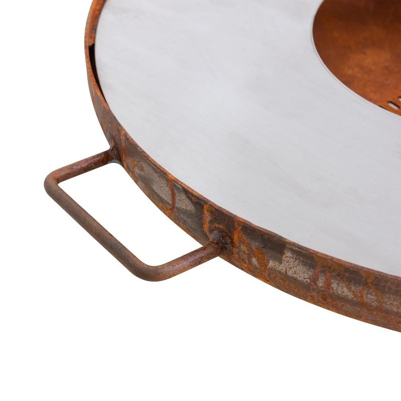 Sunjoy 28 Inch Wood Burning Fire Pit with Stainless Steel Grill Tray