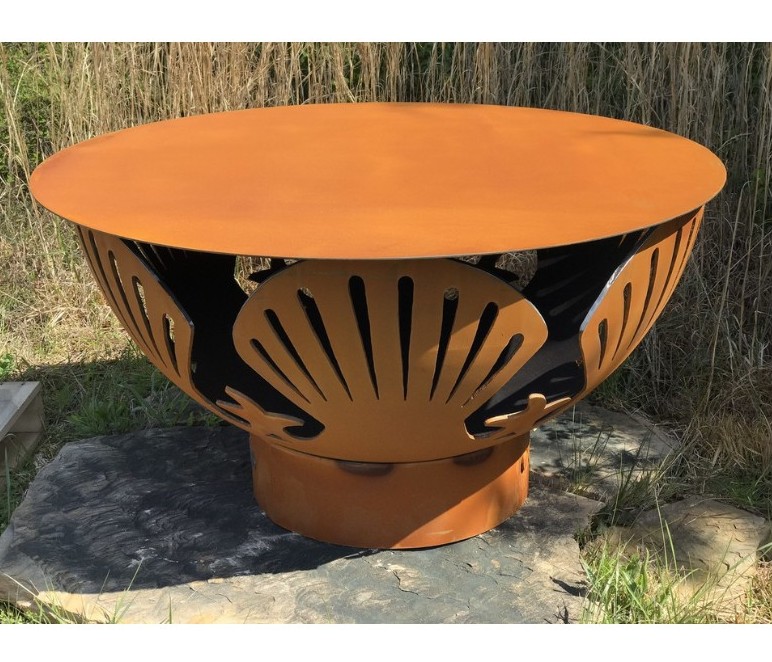 Fire Pit Art 51 Inch Steel Fire Pit Tabletop Lid