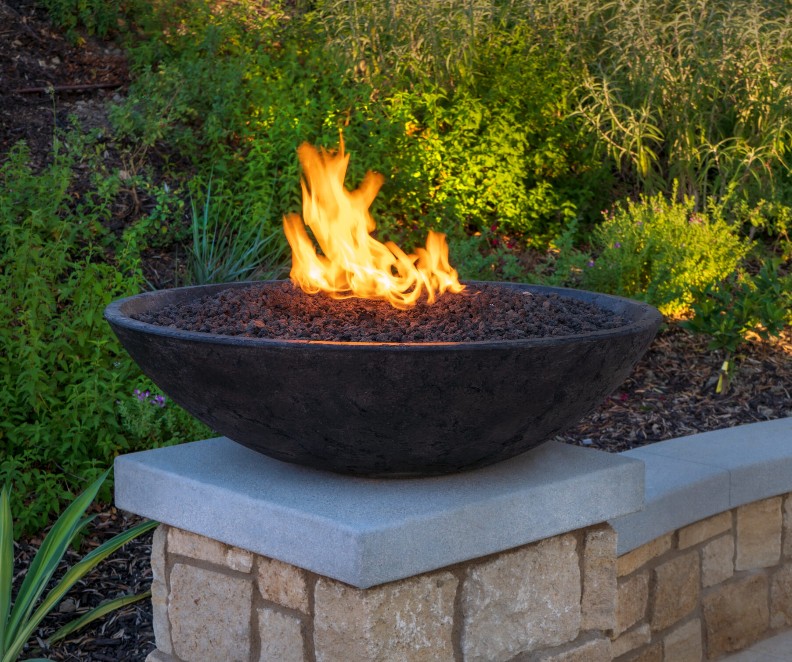 American Fyre Designs 40 Inch Marseille Gas Fire Bowl - Electronic Ignition